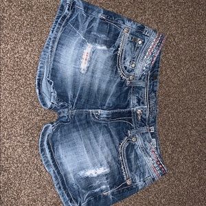 Miss Me jean shorts. Pet free/smoke free home.